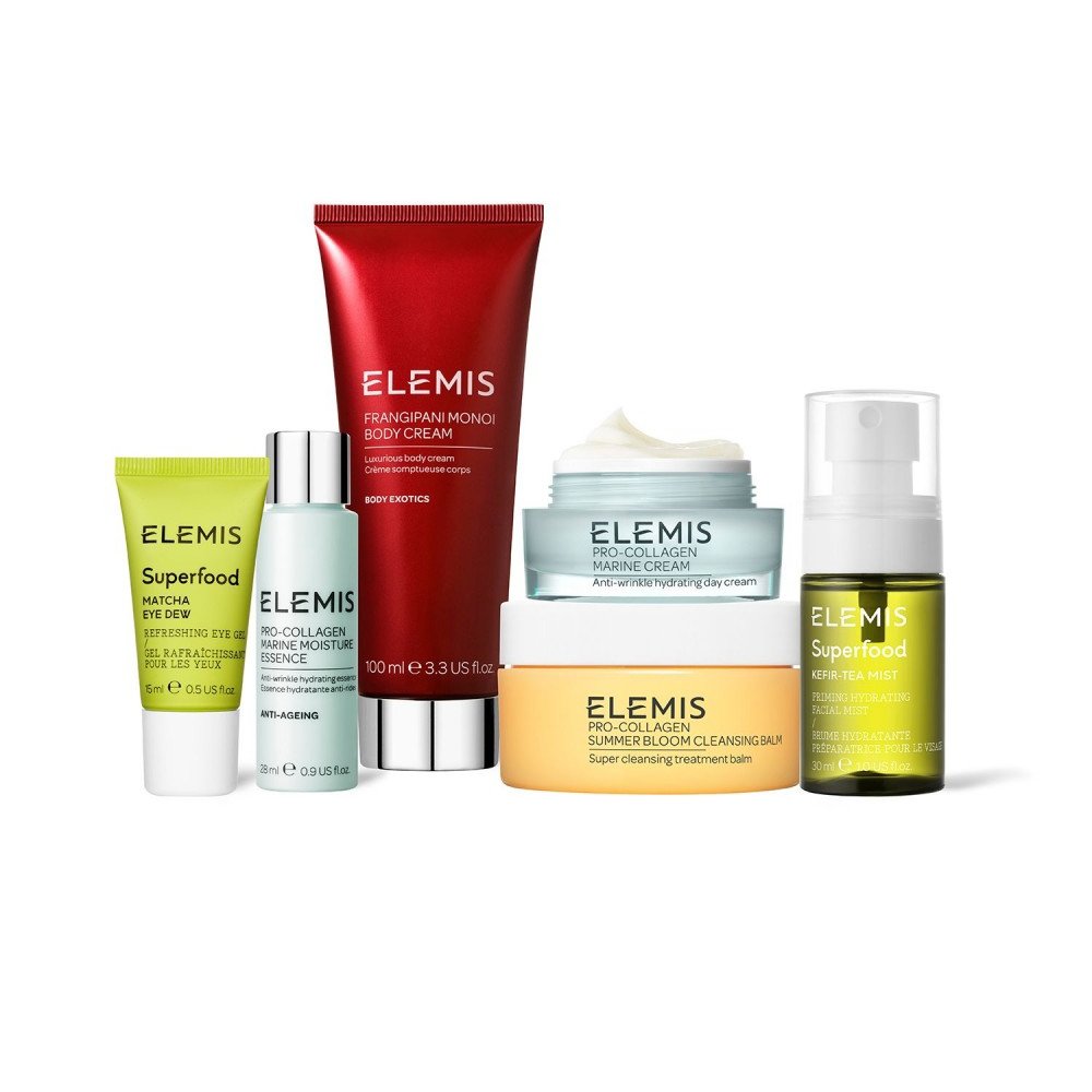 Лимитированный набор бестселлеров в дизайнерской косметичке ELEMIS X Rixo On-the-glow Essentials - основное фото