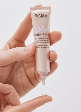 Антивозрастной мультикорректор для кожи вокруг глаз и губ BABE Laboratorios HealthyAging+ Multi Corrector Eyes and Lips Tensor 15 мл - основное фото