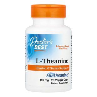 L-теанін Doctor's Best Suntheanine L-Theanine 150 mg 90 шт - основне фото