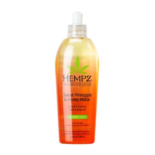 Масло для тела и ванны «Ананас-дыня» HEMPZ Bodycare Sweet Pineapple & Honey Melon Hydrating Bath & Body Oil 200 мл - основное фото