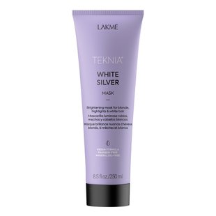 Тонирующая маска для нейтрализации жёлтого оттенка Lakme Teknia White Silver Mask 250 мл - основное фото