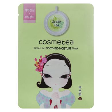 Питательная тканевая маска с экстрактом зелёного чая и алоэ Cosmetea Green Tea Soothing Moisture Mask 30 мл - основное фото