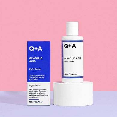 Тонер для лица с гликолевой кислотой Q+A Glycolic Acid Daily Toner 100 мл - основное фото