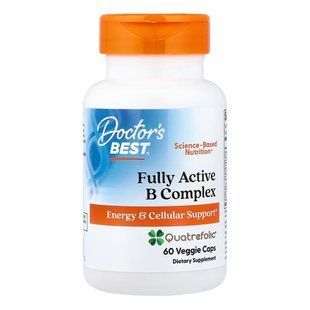 Вітаміни групи В Doctor's Best Fully Active B Complex With Quatrefolic 60 шт - основне фото