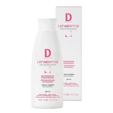 Очищувальний засіб для обличчя та тіла Dermophisiologique Lenaderma Physiological Detergent 400 мл - основне фото