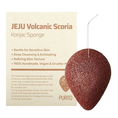 Спонж-коняку с вулканическим пеплом Purito Jeju Volcanic Scoria Konjac Sponge 7 г - основное фото