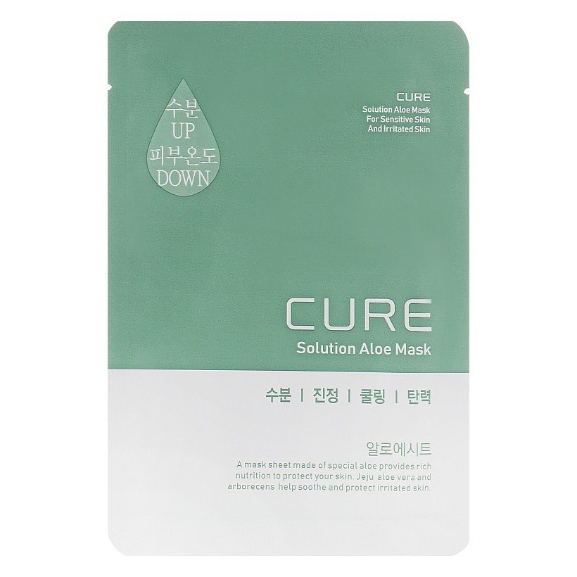 Маска с экстрактом алоэ Kim Jeong Moon Cure Solution Aloe Sheet Mask Pack 25 мл - основное фото