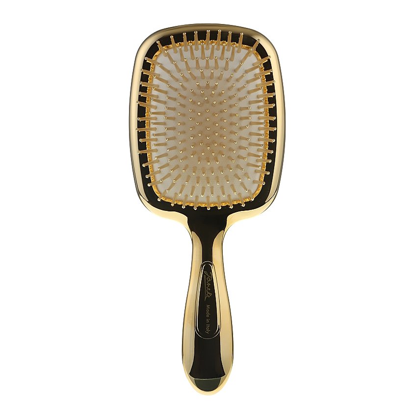 Прямокутна щітка для волосся із дзеркалом золото Janeke Hairbrush With Mirror Gold AUSP230SP - основне фото