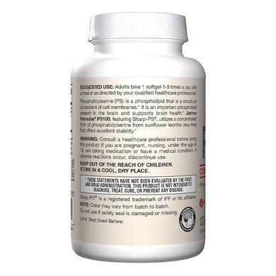 Фосфатидилсерин Jarrow Formulas Phosphatidylserine PS 100 100 mg 120 шт - основное фото