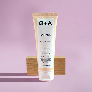 Очищувальний крем для обличчя з вівсяним молоком Q+A Oat Milk Cream Cleanser 125 мл - основне фото