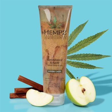 Скраб для тіла «Сандал-Яблуко» HEMPZ Fresh Fusions Sandalwood & Apple Herbal Body Scrub 265 г - основне фото