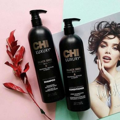 Зволожувальний кондиціонер для волосся з олією чорного кмину CHI Luxury Black Seed Oil Blend Moisture Replenish Conditioner 739 мл - основне фото