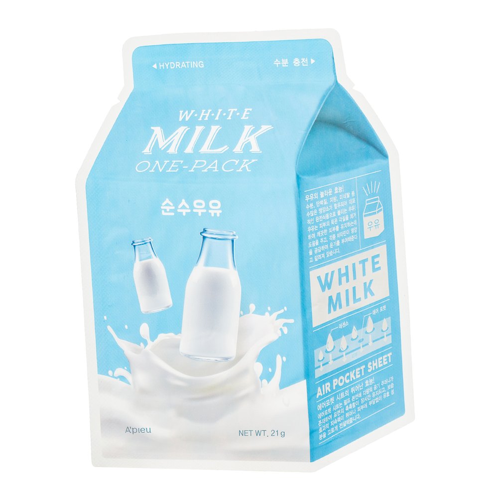 Восстанавливающая тканевая маска с молочными протеинами A'pieu White Milk One-Pack Sheet Mask 21 мл - основное фото