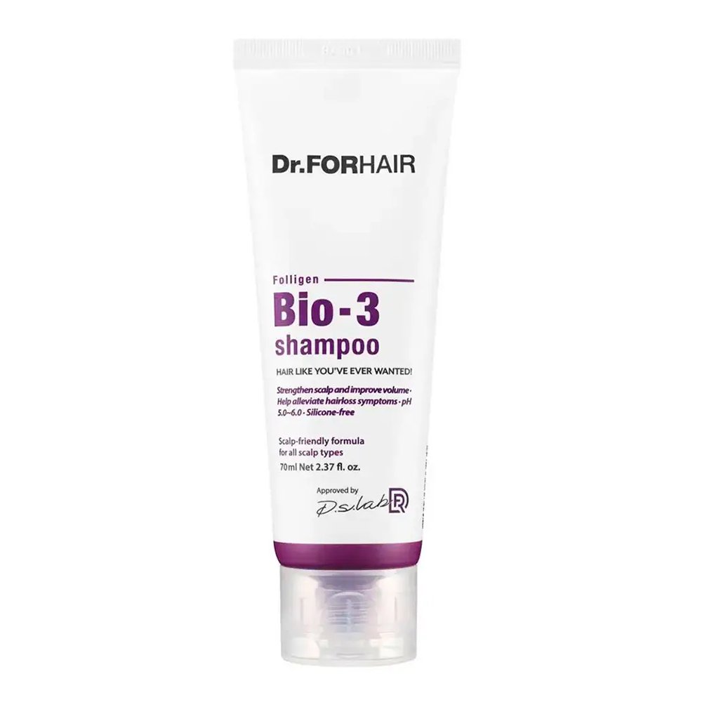 Відновлювальний шампунь проти випадіння волосся Dr.FORHAIR Folligen BIO 3 Shampoo 70 мл - основне фото