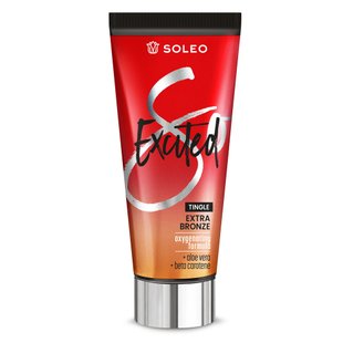 Лосьон для загара в солярии с тингл-эффектом SOLEO Glamour So Excited Tingle Extra Bronzer 150 мл - основное фото