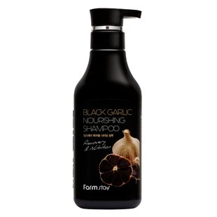 Укрепляющий шампунь с экстрактом чёрного чеснока FarmStay Black Garlic Nourishing Shampoo 530 мл - основное фото