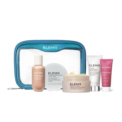 Набір Культові фаворити для розгладження і сяйва шкіри в прозорій косметичці ELEMIS Kit:The Prep, Prime & Glow Gift On-the-Go Skincare Fan Favourites - основне фото