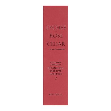 Парфумований міст для волосся з ароматами лічі, троянди та кедра Rated Green Detangling Perfume Hair Mist 2 Lychee-Rose-Cedar 80 мл - основне фото