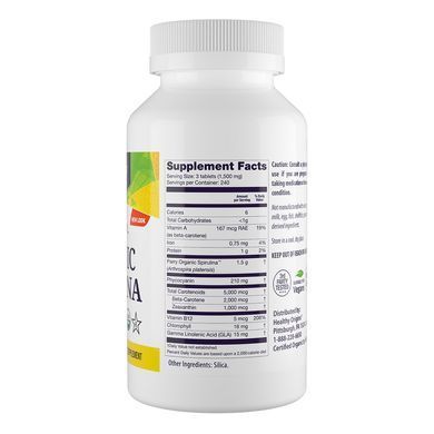 Спирулина Healthy Origins Organic Spirulina 500 mg 720 шт - основное фото