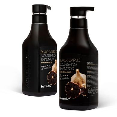 Укрепляющий шампунь с экстрактом чёрного чеснока Farmstay Black Garlic Nourishing Shampoo 530 мл - основное фото