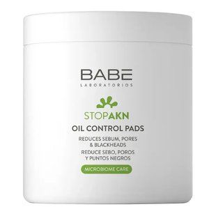 Пады для контроля жирности и сужения пор Babe Laboratorios Stop AKN Oil Control Pads 60 шт - основное фото