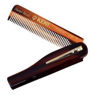 Складной гребень для волос Kent Brushes Handmade Folding Pocket Comb With Clip 167 мм - основное фото