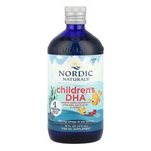 Рідкий риб'ячий жир для дітей від 1 до 6 років з полуничним смаком Nordic Naturals Children's DHA 530 mg 473 мл - основне фото