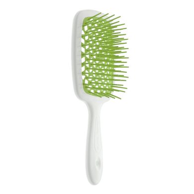 Біло-зелена прямокутна щітка для волосся Janeke Superbrush The Original SP226BIA VER - основне фото