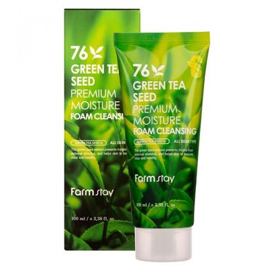 Пінка для вмивання з екстрактом зеленого чаю Farmstay Green Tea Seed Premium Moisture Foam Cleansing 100 мл - основне фото