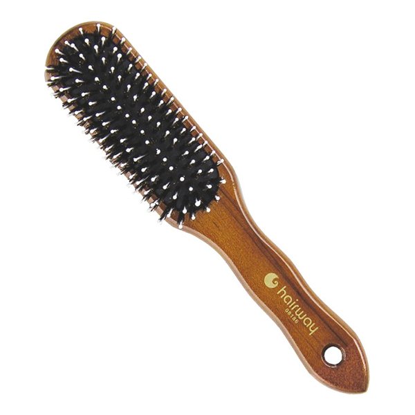 Чёрная массажная щётка со щетиной дикобраз Hairway Cushion Brush Madam 08186 - основное фото