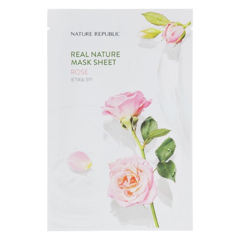 Тканинна маска з екстрактом троянди Nature Republic Real NATURE REPUBLIC Sheet Rose 23 мл - основне фото