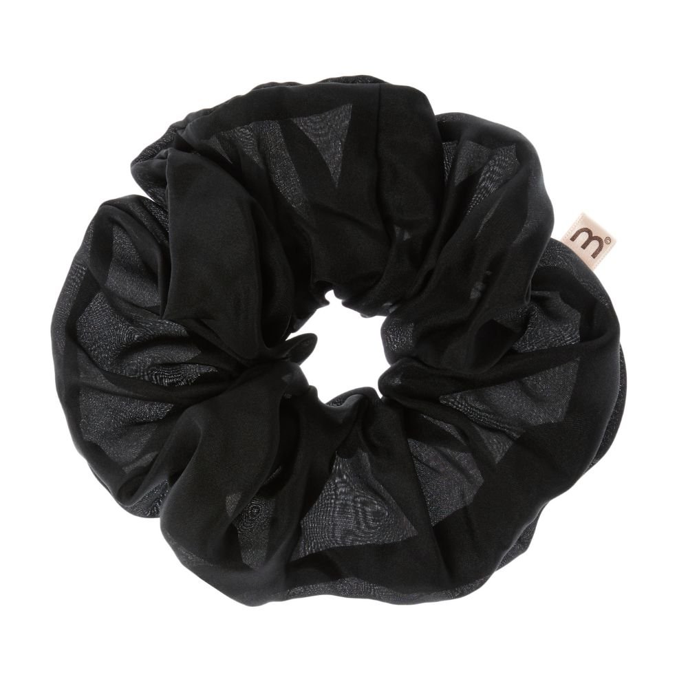 Чёрная резинка для волос MON MOU Volume Silk Scrunchies Black 1 шт - основное фото