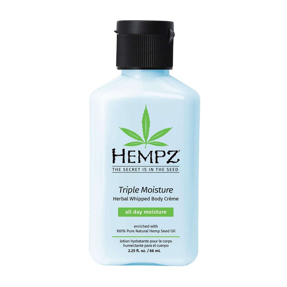 Молочко «Потрійне зволоження» для сухої шкіри HEMPZ Triple Moisture Herbal Whipped Body Creme 65 мл - основне фото
