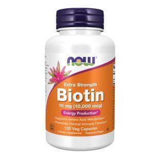 Біотин Now Foods Biotin 10 mg (10000 mcg) 120 шт - основне фото
