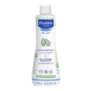 Детская пена для ванны Mustela Multi-Sensory Bubble Bath with Avocado 750 мл - основное фото