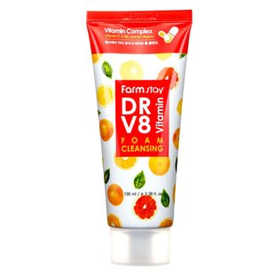 Мультивитаминная очищающая пенка FarmStay Dr-V8 Vitamin Foam Cleansing 100 мл - основное фото