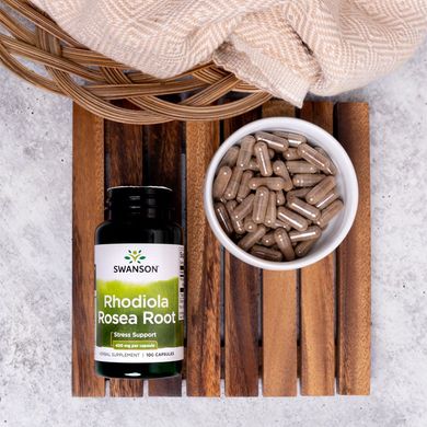 Антистресс-добавка Swanson Full Spectrum Rhodiola Rosea Root 400 mg 100 шт - основное фото