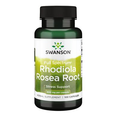 Антистресс-добавка Swanson Full Spectrum Rhodiola Rosea Root 400 mg 100 шт - основное фото