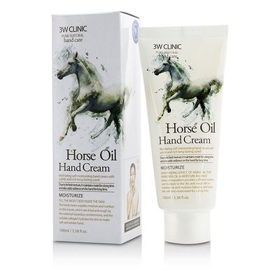 Крем для рук з кінською олією 3W CLINIC Moisturize Hand Cream Horse Oil 100 мл - основне фото