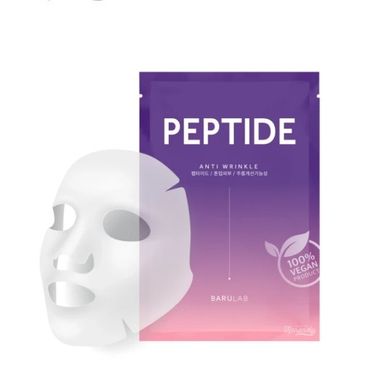 Омолоджувальна тканинна маска з рослинними пептидами BARULAB The Clean Vegan Peptide Mask 23 мл - основне фото