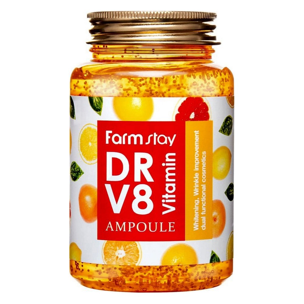 Живильна гелева сироватка з вітамінним комплексом Farmstay DR-V8 Vitamin Ampoule 250 мл - основне фото
