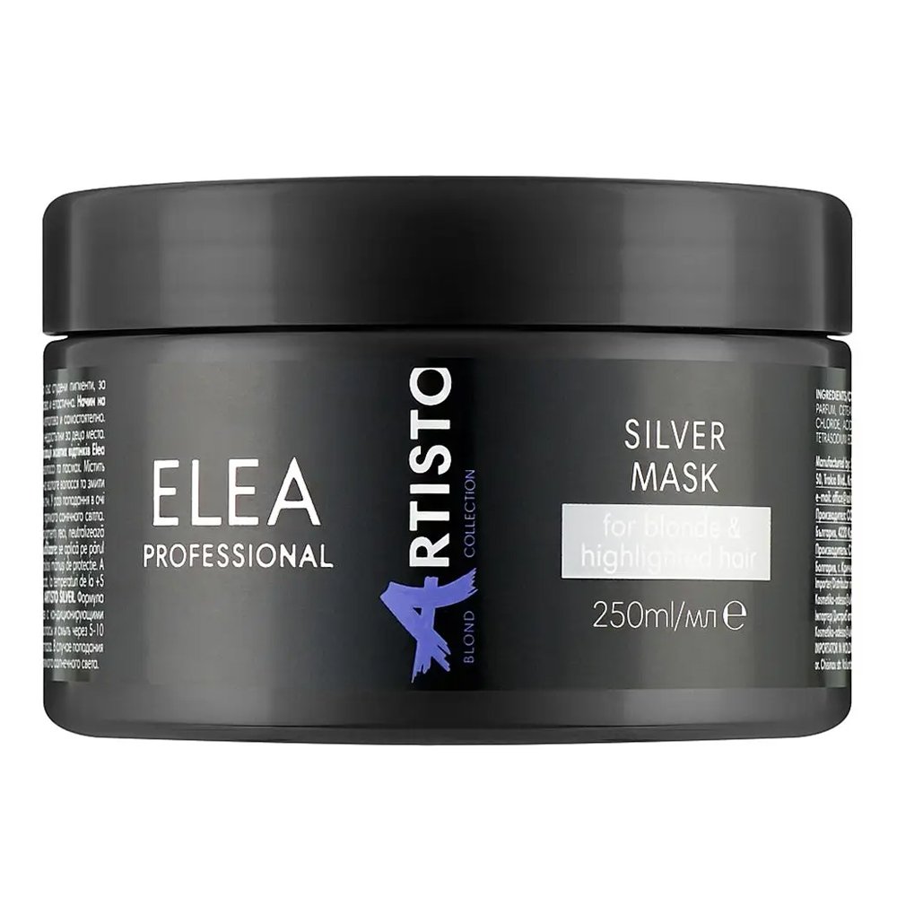 Тонуюча срібляста маска для нейтралізації жовтизни Elea Professional Artisto Blond Collection Silver Mask 250 мл - основне фото