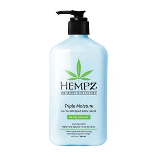 Молочко «Тройное увлажнение» для очень сухой кожи HEMPZ Triple Moisture Herbal Whipped Body Creme 500 мл - основное фото