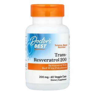 Ресвератрол Doctor's Best Trans-Resveratrol 200 With ResVinol 200 mg 60 шт - основне фото