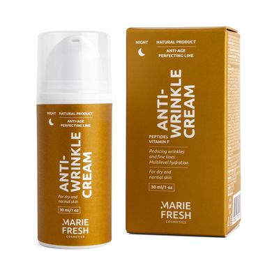Ночной крем против морщин для сухой и нормальной кожи Marie Fresh Cosmetics Anti-Wrinkle Night Cream For Dry And Normal Skin 30 мл - основное фото