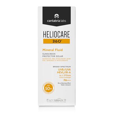 Сонцезахисний мінеральний флюїд Cantabria Labs Heliocare 360 ​​Mineral Fluid SPF 50 50 мл - основне фото