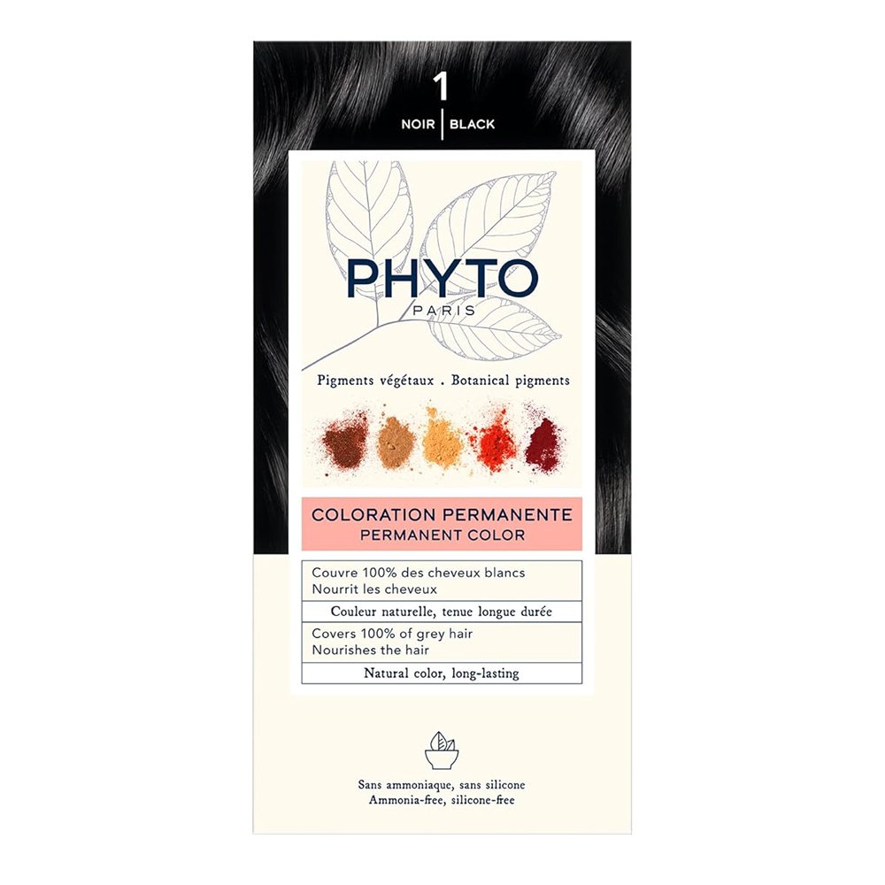Краска для волос (чёрный) PHYTO Phytocolor Coloration Permanente 1 Noir - основное фото
