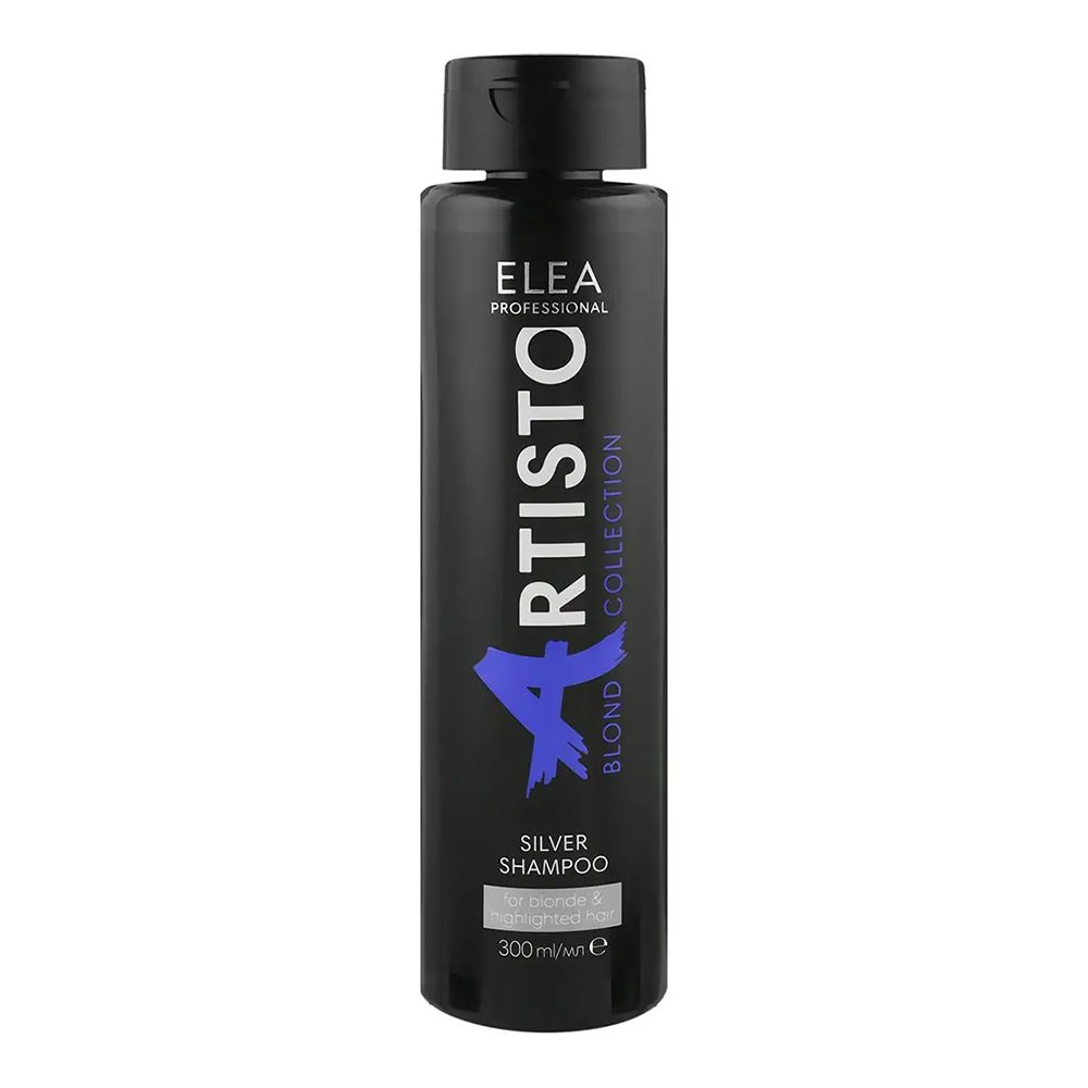 Тонирующий серебристый шампунь для нейтрализации желтизны Elea Professional Artisto Blond Collection Silver Shampoo 300 мл - основное фото