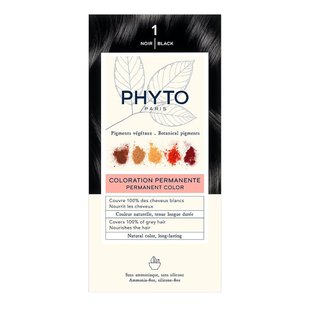 Краска для волос (чёрный) PHYTO Phytocolor Coloration Permanente 1 Noir 112 мл - основное фото