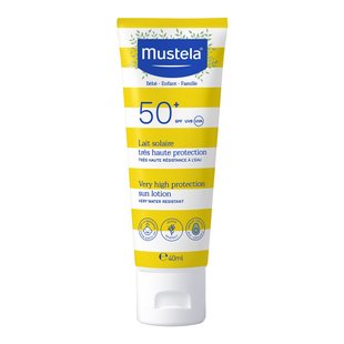 Дитяче сонцезахисне молочко Mustela Leche Solar Cara Muy Alta Protección SPF 50+ 40 мл - основне фото